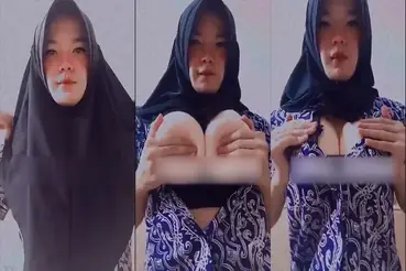 Ukhty Nabilah Hijab Toge Diremas Toket Sampe Becek